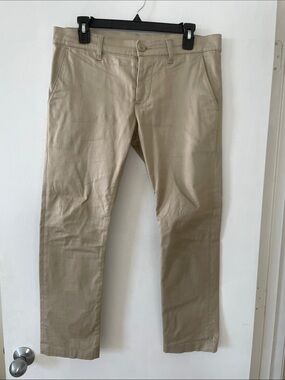 Saint Laurent Paris Khaki Beige Slim Chino Pants